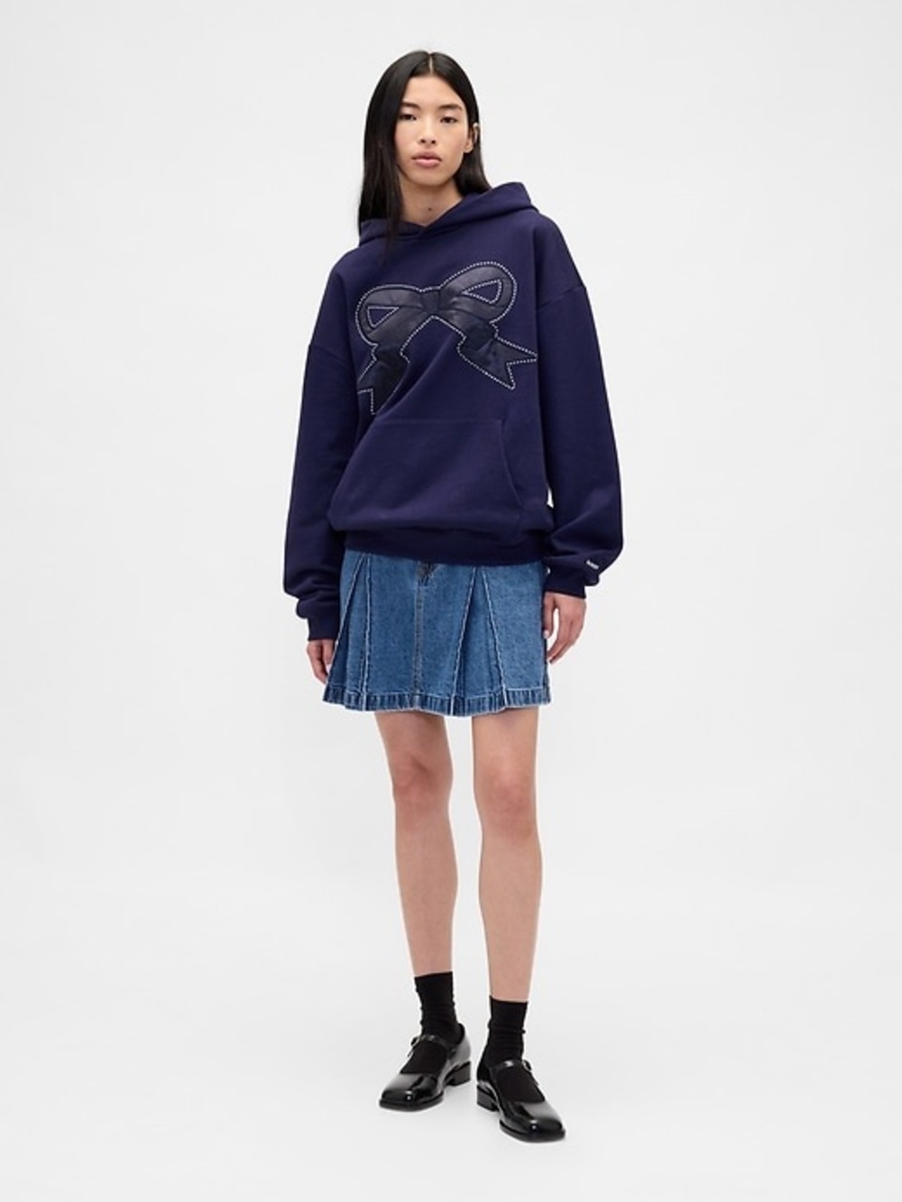GAP x Sandy Liang Pleated Denim skirt